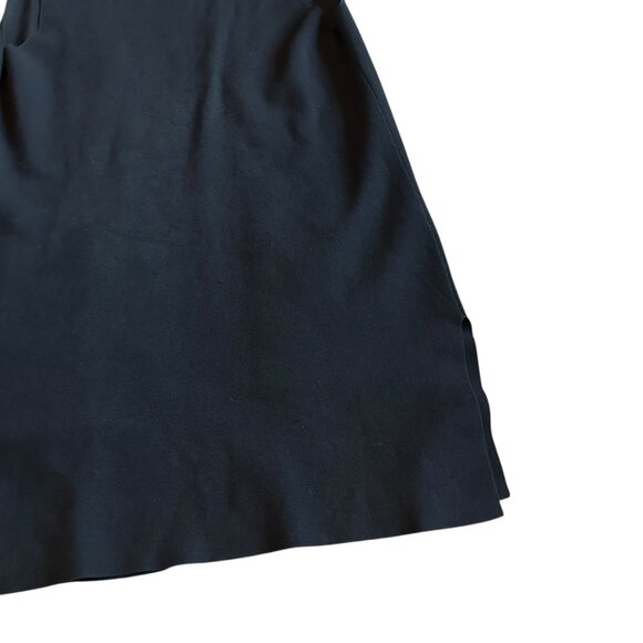 Kobi Halperin Black Open-Front Long-Length Vest Topper Fringe Pockets Size Small - Picture 10 of 13